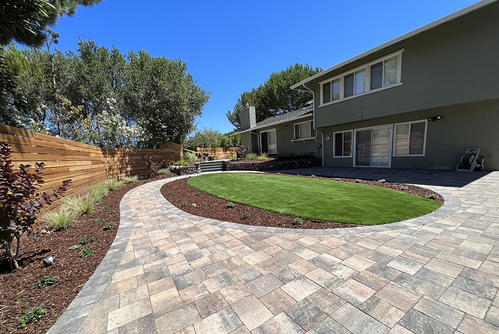 curing paver walkway