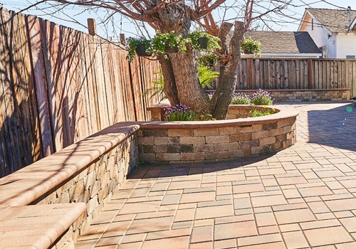 backyard seating wall