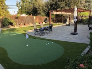 Putting green backyard remodel