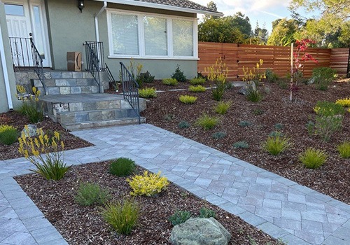 Paver walkway front yard