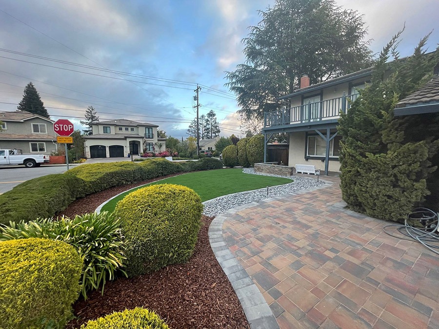 after front yard landscaping remodel