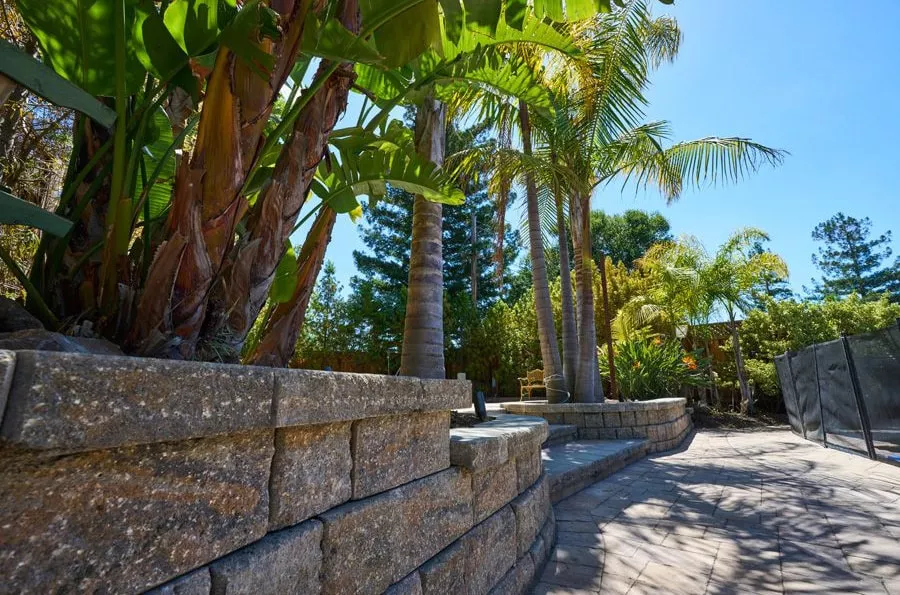 Backyard Brick Retaining