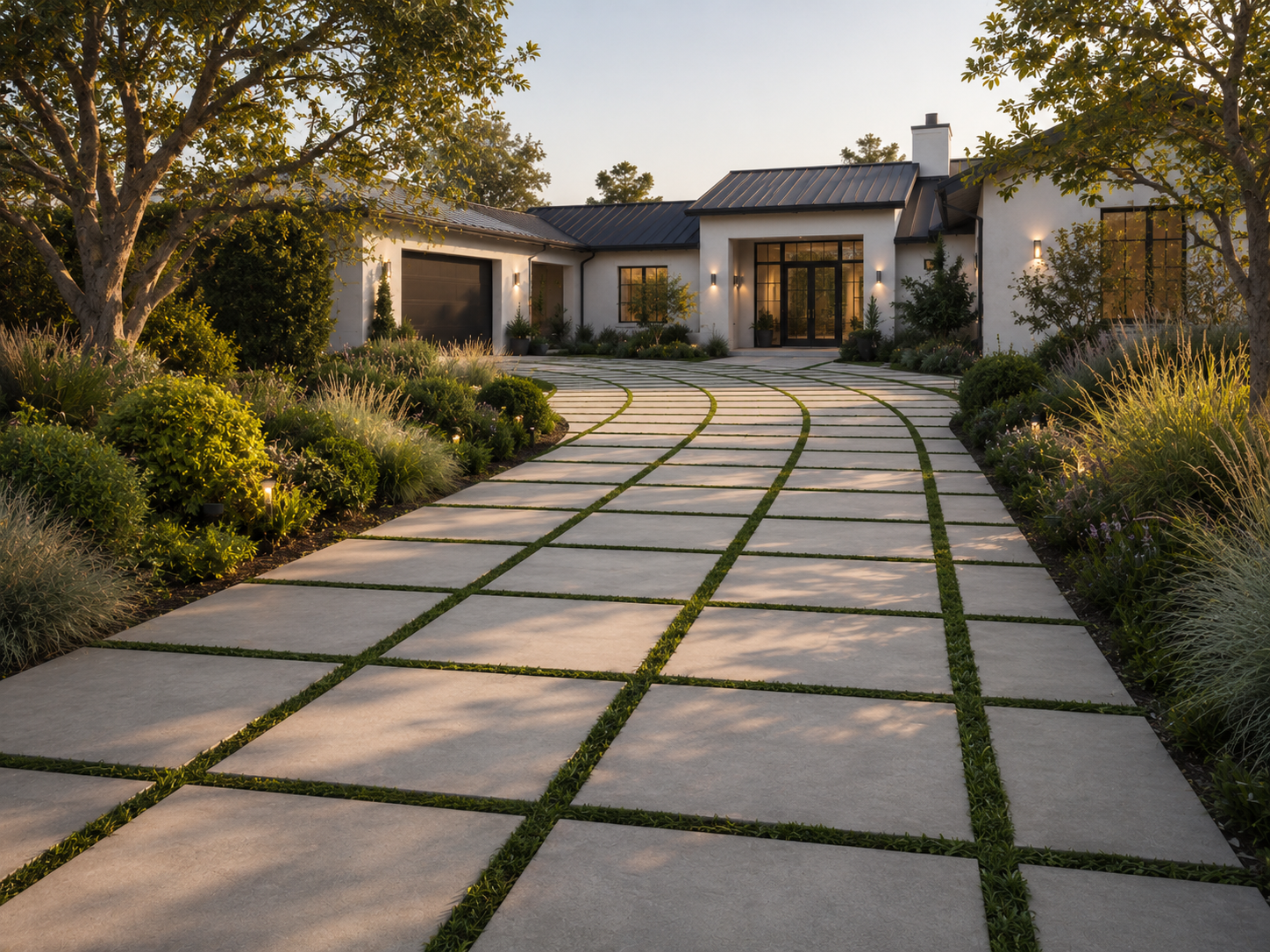 grass joint paver driveway | Opulands Landscape Design & Construction Grass joint paver driveway