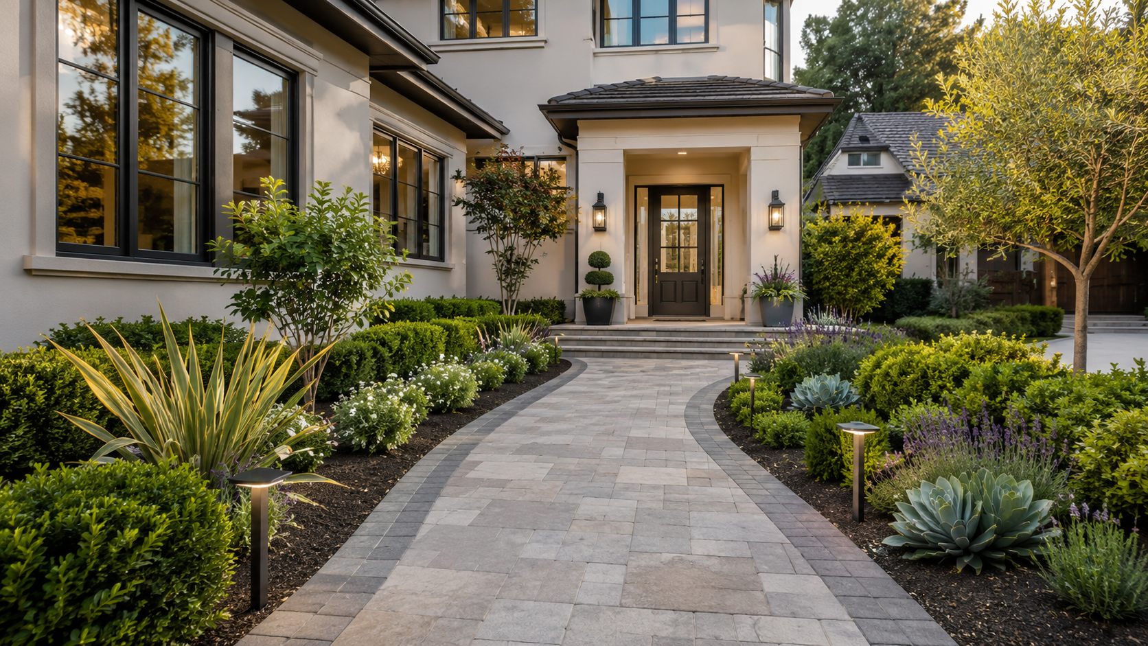 Luxury paver walkway idea