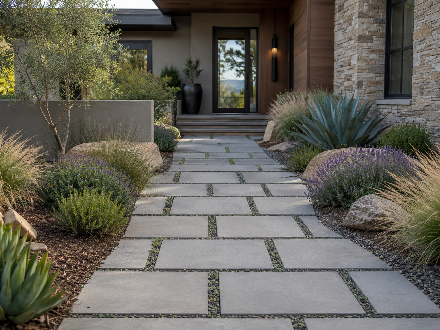 permeable paver walkway | Opulands Landscape Design & Construction Permeable paver walkway