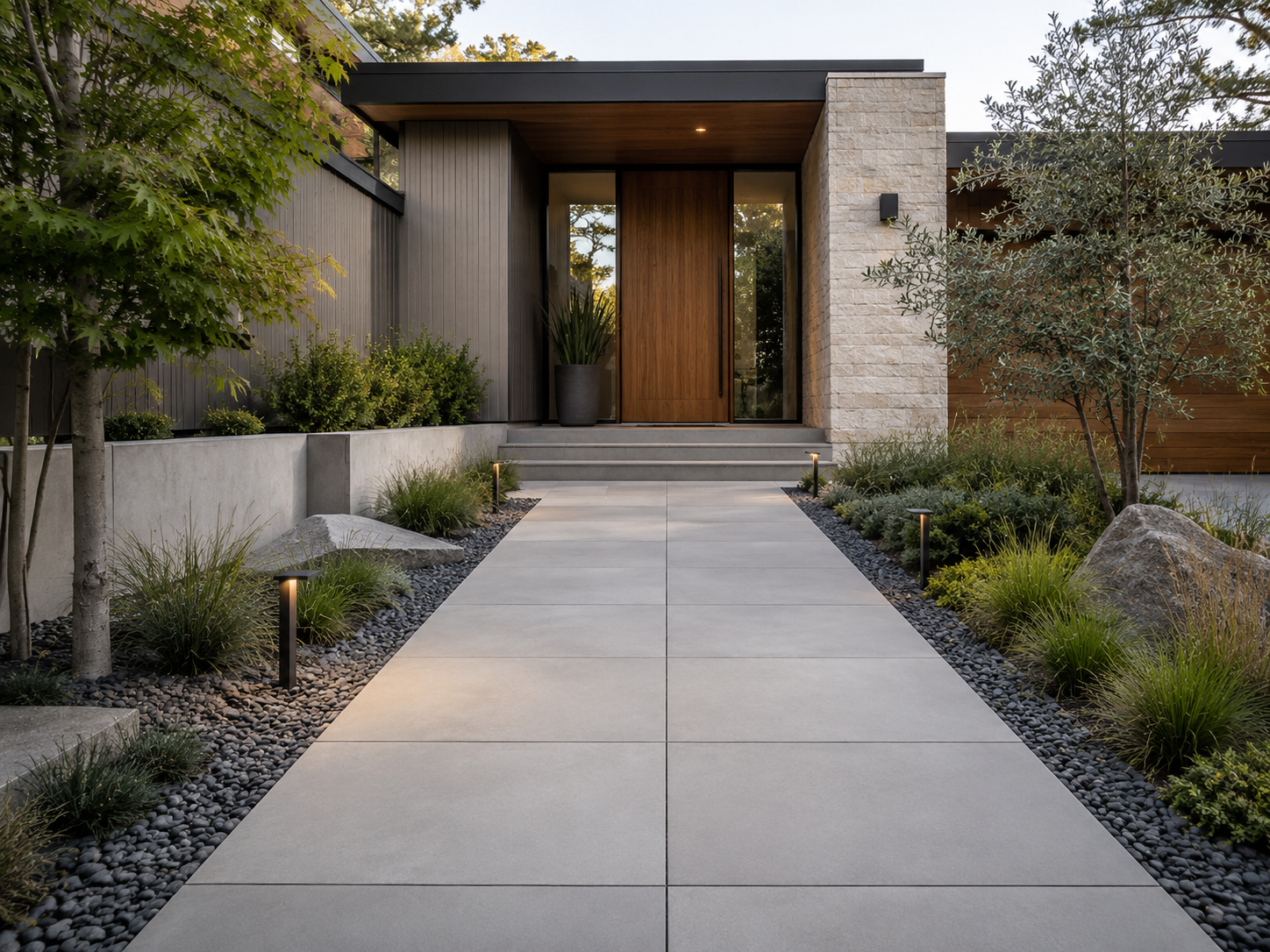 porcelain paver walkway | Opulands Landscape Design & Construction Porcelain paver walkway